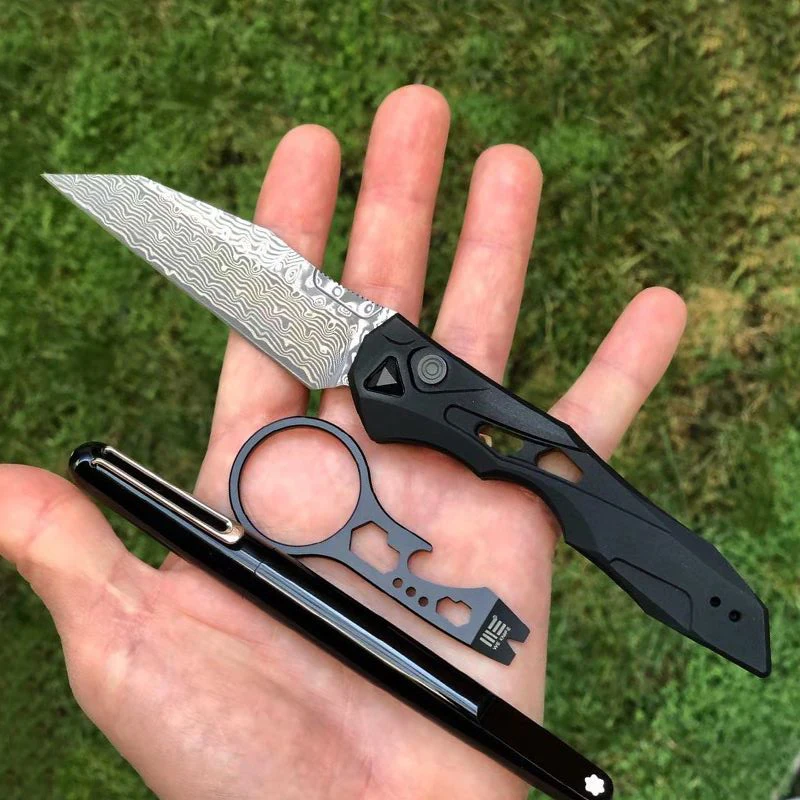 2021 new kershaw7650 folding knife CPM154 / Damascus blade Aviation aluminum handle high hardness outdoor self-defense tool
