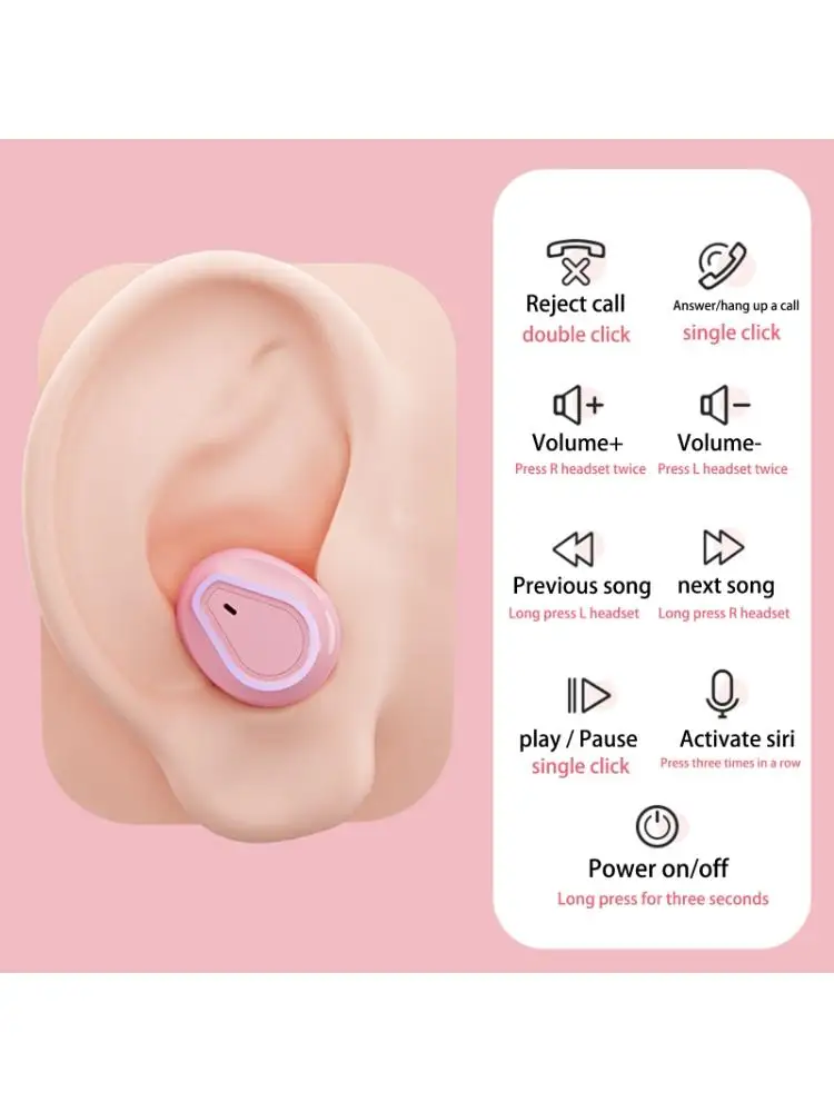 True TWS Wireless Bluetooth 5 0 Earphones Headphones Mini In Ear Earbuds Headset