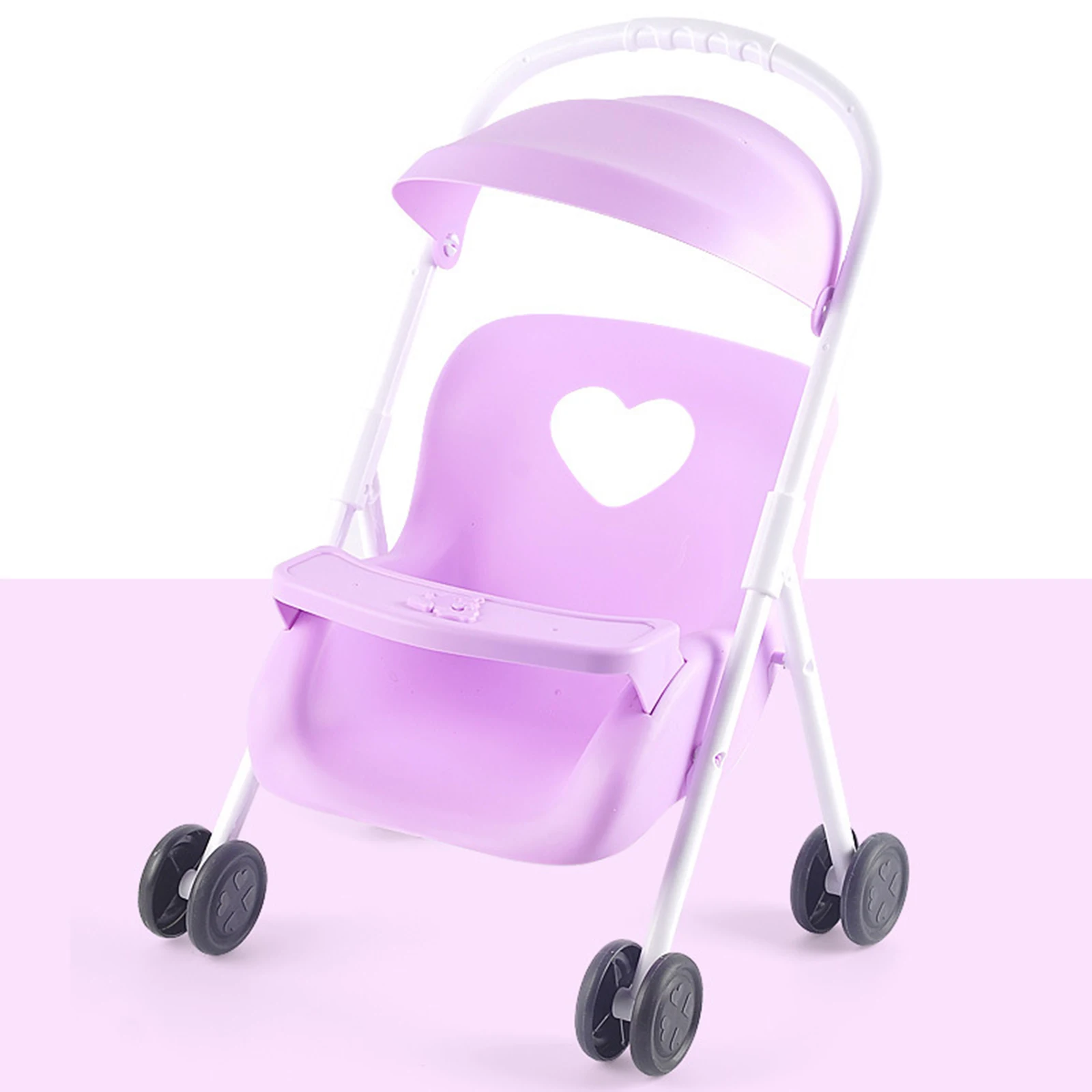 Infant Dolls Stroller Pushchairs Collapsible Mini Prams Kids Pretend Play Toy
