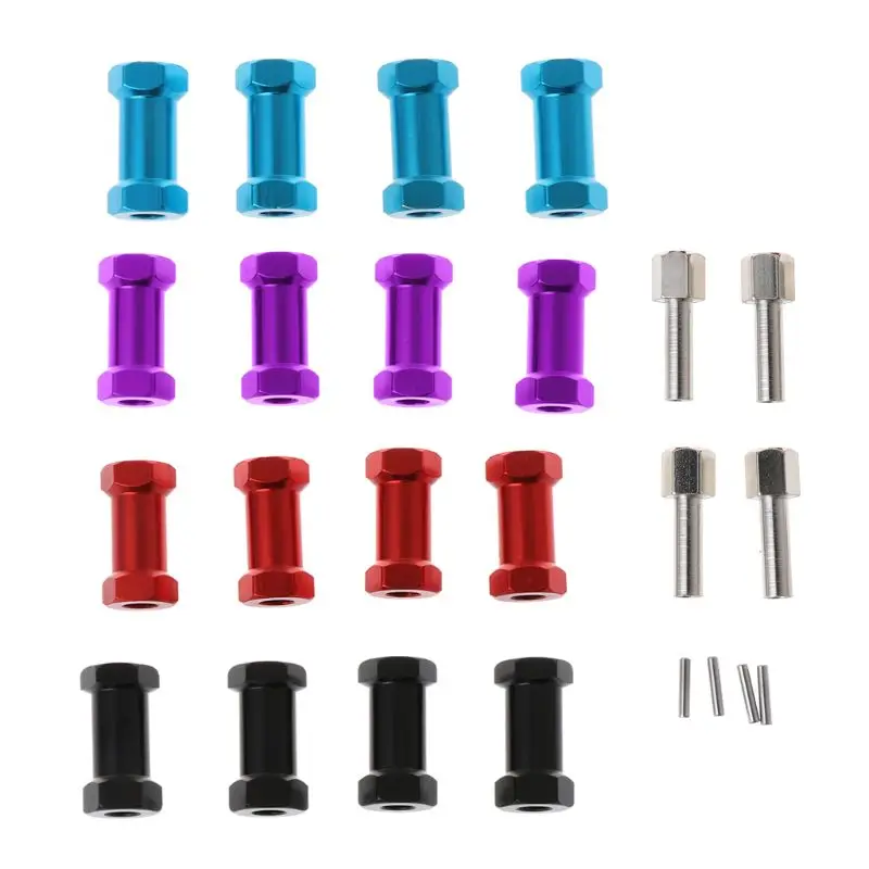 

Wheel Hex Hub 12mm 25mm Extension Adaptor x 4 Longer Combiner Coupler for 1/10 RC Crawler AXIAL SCX10 D90 CC01 RC Cars Parts