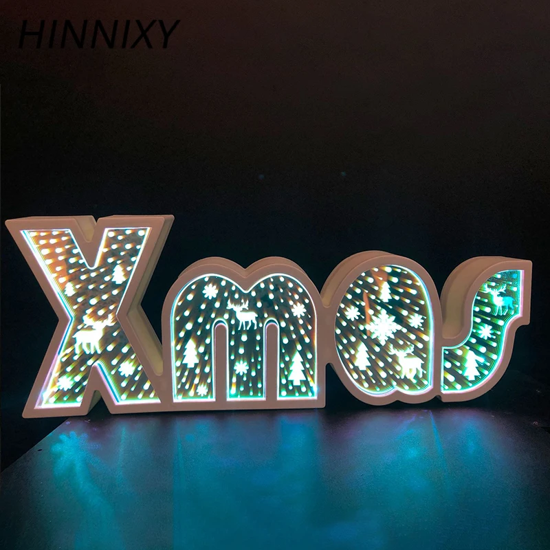 

Hinnixy LED Letter Combination Night Light Xmas Love Cool Fireworks Alphabet Lamp Holiday Decoration Battery Powered Lighting