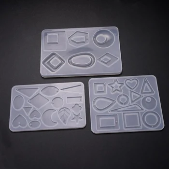 

Crystal Glue Mold Dried Flower Decor Charm Earrings Pendants Resin Molds For DIY Jewelry Making Tools