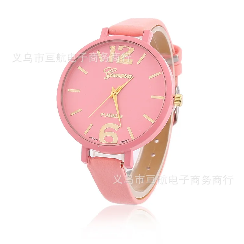 

Hot Selling Geneva Women's Belt Watch Korean-style Simple Fashion Thin Drawstring Large Dial Fashion WOMEN'S Watch