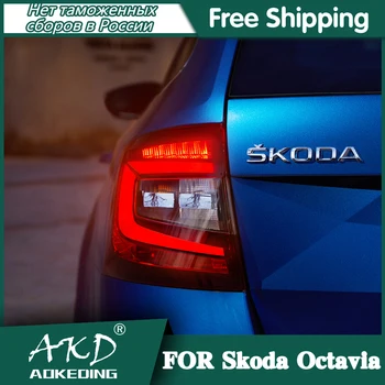 

For Car SKODA Octavia Tail Lamp 2015-2017 Led Fog Lights DRL Day Running Light Tuning Car Accessories Octavia Tail Lights