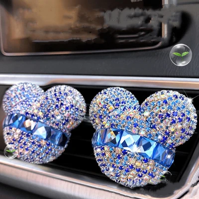 Disney Topolino Auto Aria Condizionata Presa D'Aria Profumo Clip Diamante Topolino Carino Decorazione Auto Figura Regali Di Natale