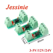 1 Maneira canal Módulo de relé Optoacoplador Isolamento PC817 EL817 3V-5V 12V 24V Isolador Fotoelétrico Titular Ferroviário PLC Placa de Acionamento Do Motor