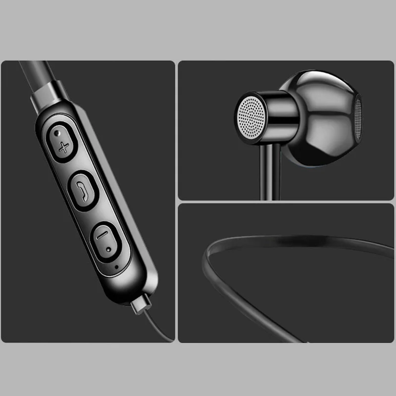 Беспроводные Bluetooth 5,0 наушники шеи беспроводные наушники низкие спортивные наушники для iPhone X samsung Xiaomi huawei LG