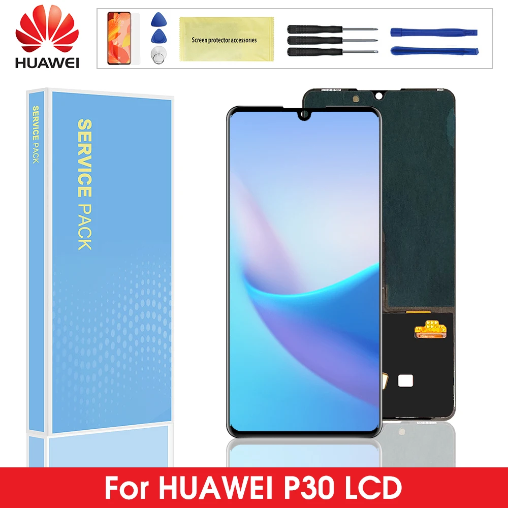 

100% Original LCD For Huawei P30 LCD Display Touch Screen Digitizer Assembly Frame For Huawei P30 ELE-L29 ELE-L09 display screen