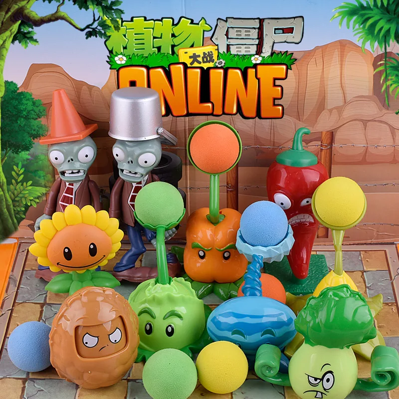

Genuine Plant War Zombie Toy Creative Projection Japanese Decyl Doll Anime Games Garage Kit Set
