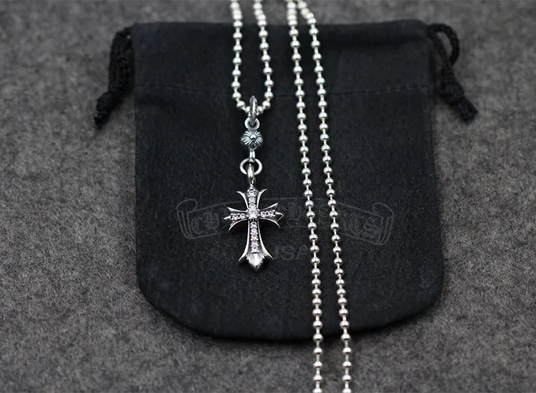 925 sterling silver men's pendant cross studded inlaid stone jewelry personality fashion style punk style classic gift to gift