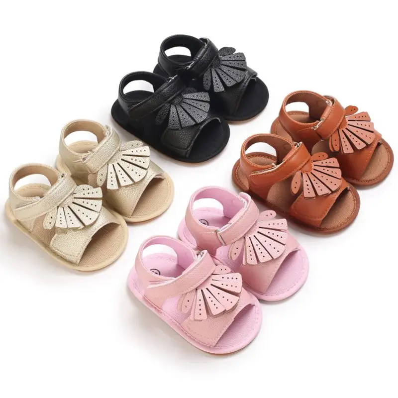 Summer Baby Girls Clogs Shoes Fashion Sandals Infant Baby Girls Soft Sole Sandals Toddler Summer Shoes Bow-Knot Party Shoes