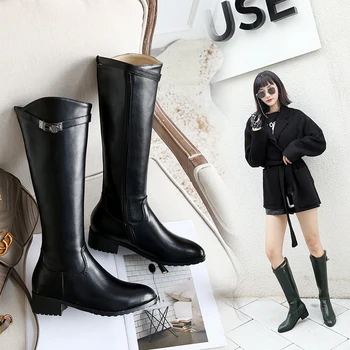 

2018 Autumn and Winter New Fashion Women's Boots Side Zipper and Calf Warm Short Plush Boots Women's Chelsea Boots