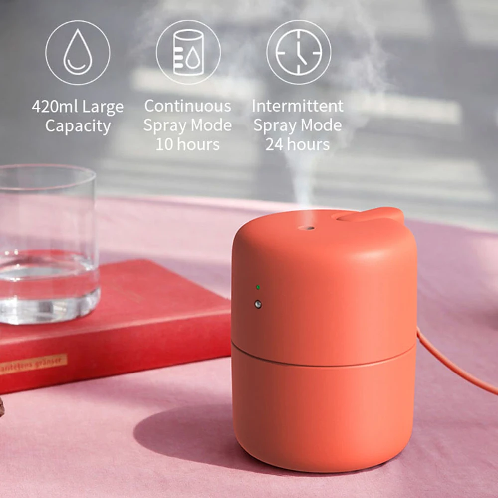 XIAOMI VH 420 мл USB Настольный увлажнитель бесшумный очиститель воздуха большой объем опрыскиватель сенсорный выключатель Умный анти-сухой дизайн бытовой