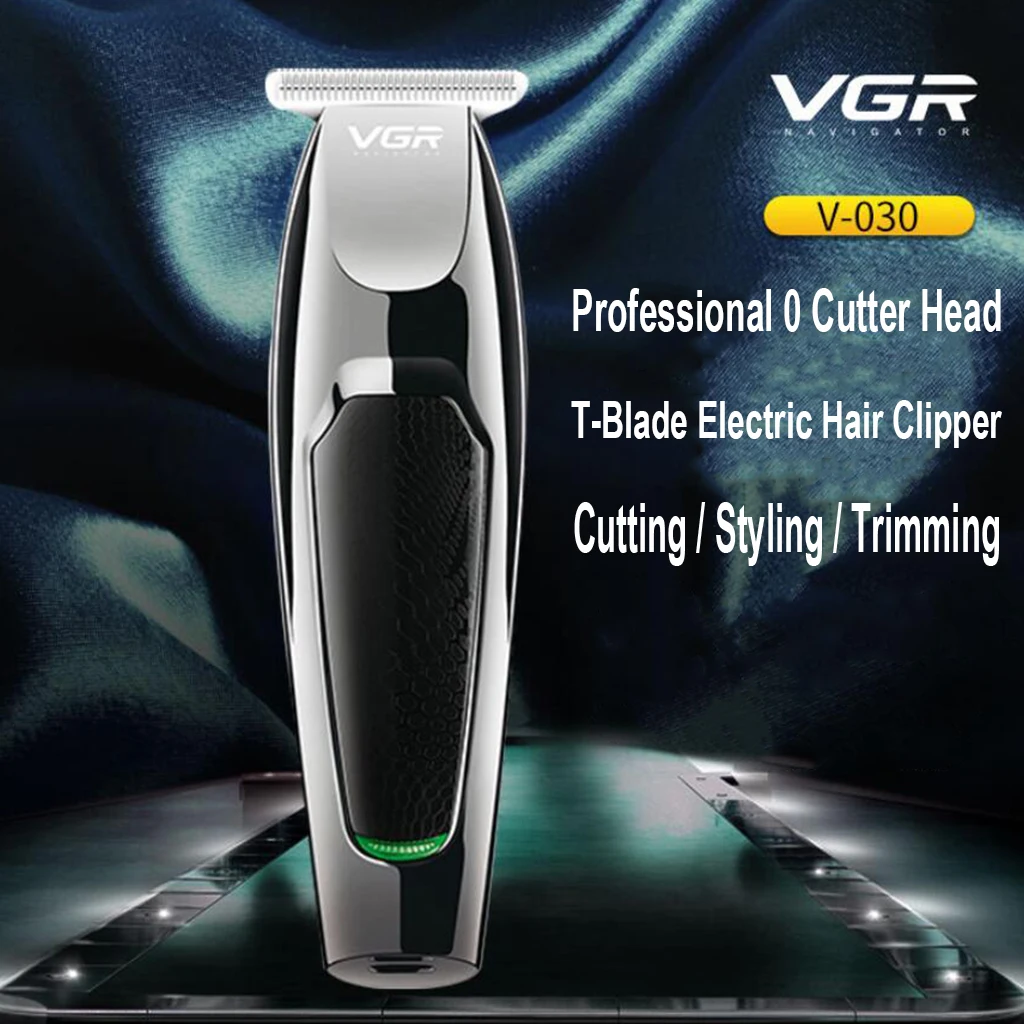VGR Electric Mens Hair Clipper Beard Shaver USB Rechargeable Cordless Trimmer Safe Grooming Kit With 5 Combs for Men 030