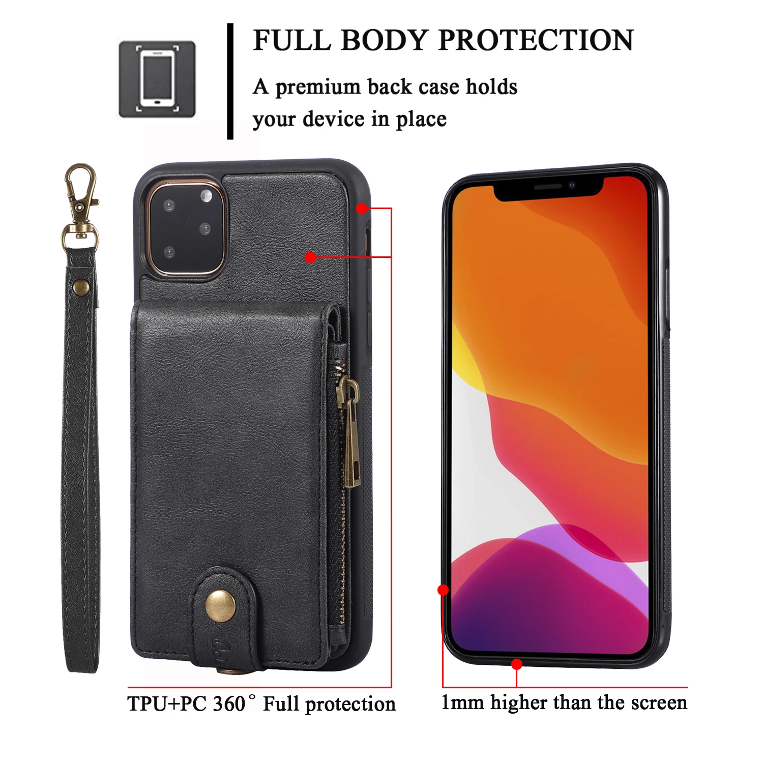Подходит для Apple iPhone 11PRO XS MAX XR 7 8 PLUS бизнес PU воловья кожа Чехол 7plus карта задняя