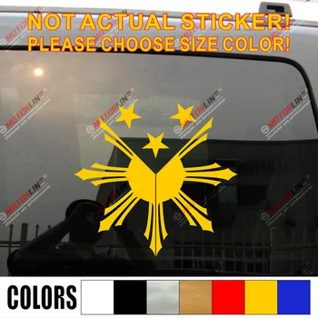 

Eight-ray Sun Stars Flag of Philippines Decal Sticker Car Vinyl pick size color