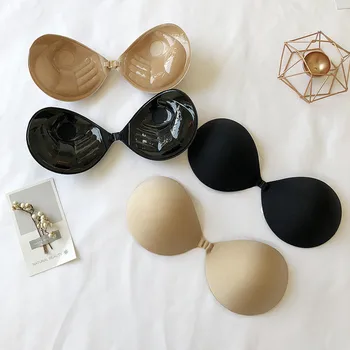 

Push Up Thick Self Adhesive Magic Bra Backless Strapless Front Closure Stick On Silicone Gel Cleavage Enhancer Invisible Bra