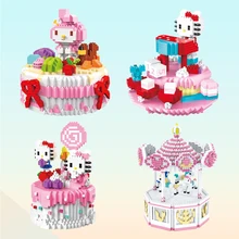 

Cake Model Building Blocks Birthday Cake Cartoon DIY Hand-Assembled Mini Diamond Building Blocks Children's Game Teaching Toys