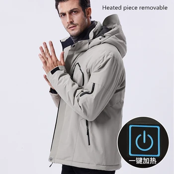 

10XL USB Heating Charge Clothes Cotton Blend Fabric Cotton Liner Waterproof Outdoor Climbing Hiking Camping Men Women Warm Coat