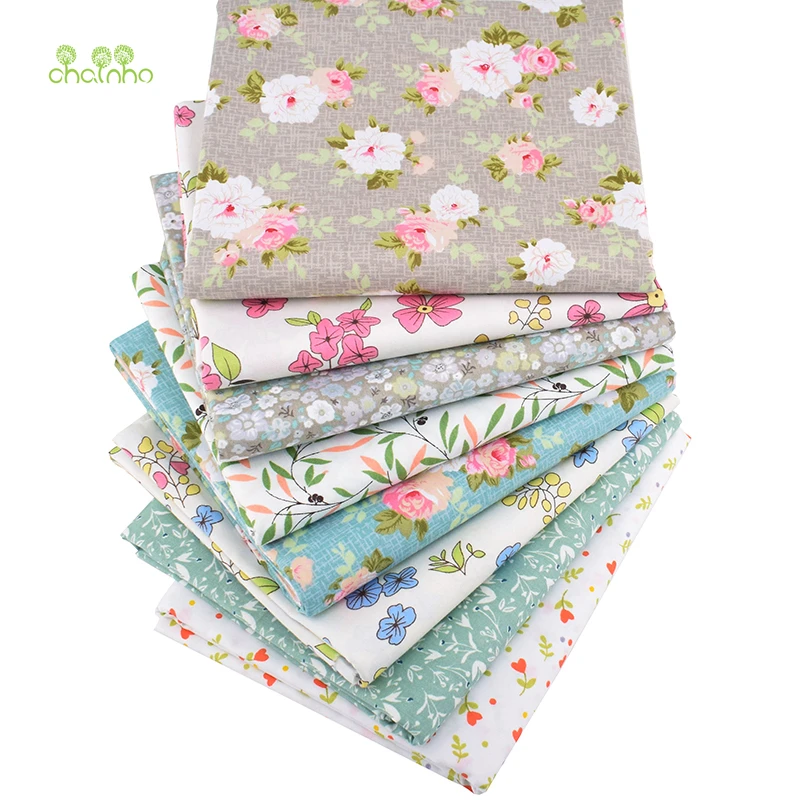 Chainho, Цветочная серия, саржевая хлопковая ткань с принтом, Лоскутная Ткань для шитья и стеганого шитья для детей и малышей