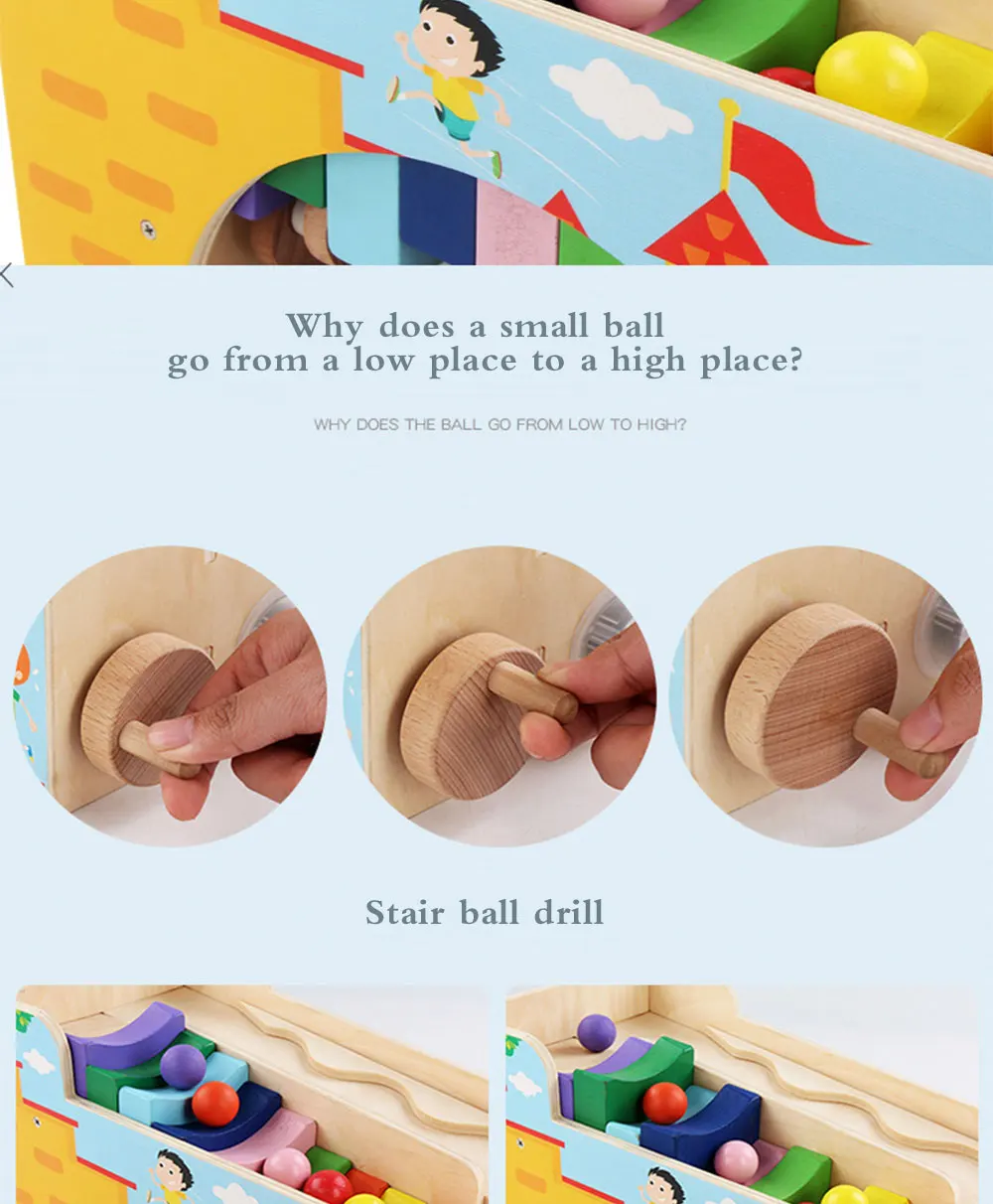 Wooden Toy Hand Rock Ball Toy With Music Accompany Children Grow Up Educational Gift Toy For Infant Toys