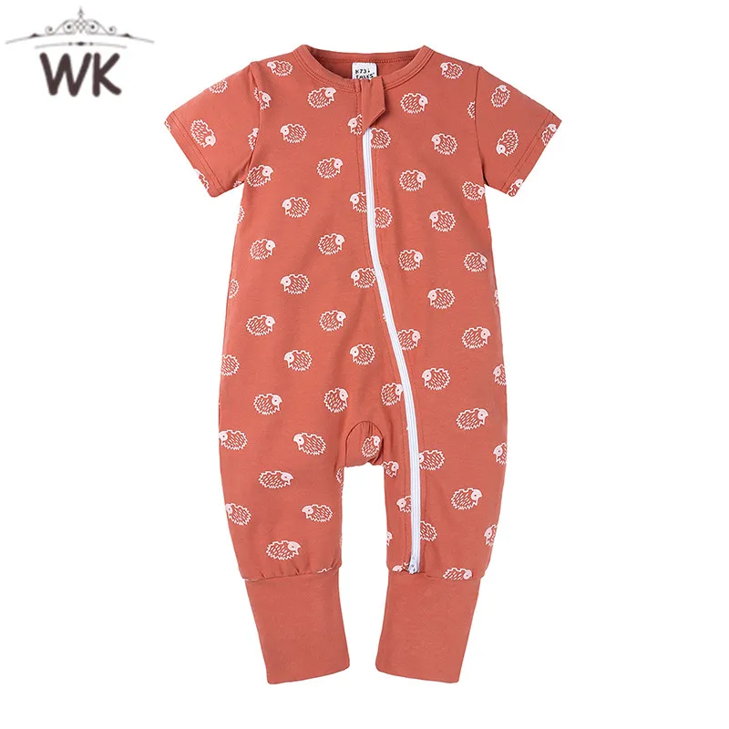 Модный крутой комплект одежды для маленьких мальчиков и девочек, милый детский комплект одежды с короткими рукавами с изображением животных и ежа, Одежда для новорожденных Детский комбинезон, JP472