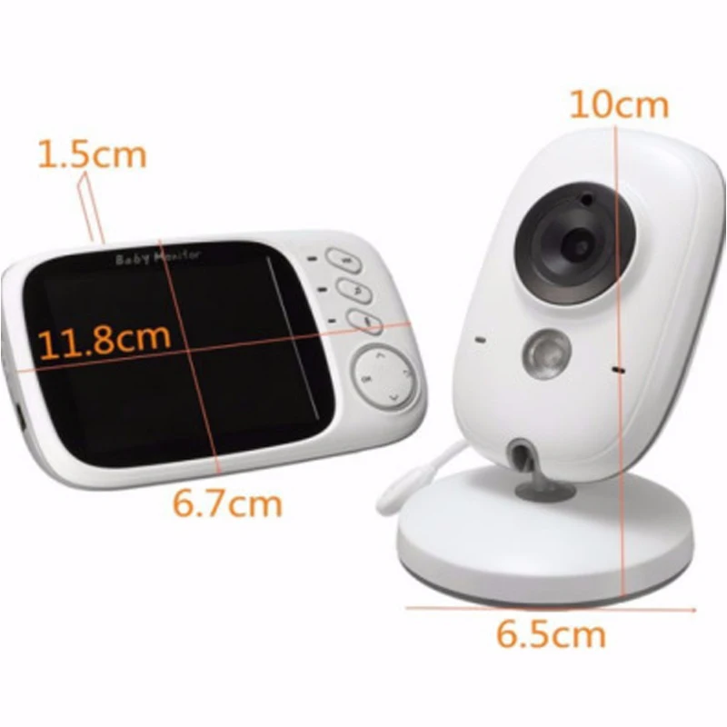 2,4G беспроводной видеоняня VB603 с 3,2 дюймовым ЖК-дисплеем 2 способа аудио разговора ночного видения камеры наблюдения няня