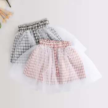 

2020 New Wholesale Girls Plaid Skirt Spring Summer Good Quality Girls Skirts 2-7t PY684