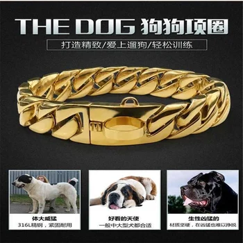 

Dog Chain Collar Stainless Steel 30mm Slip Training Pinch Collars P Chain Choke Big Dog Collar for Medium Large Dogs Pet Pitbull