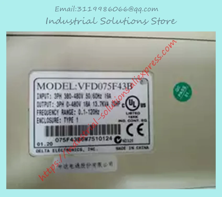 Инвертор VFD075F43B 7.5KW 460V вентилятор водяной насос используется