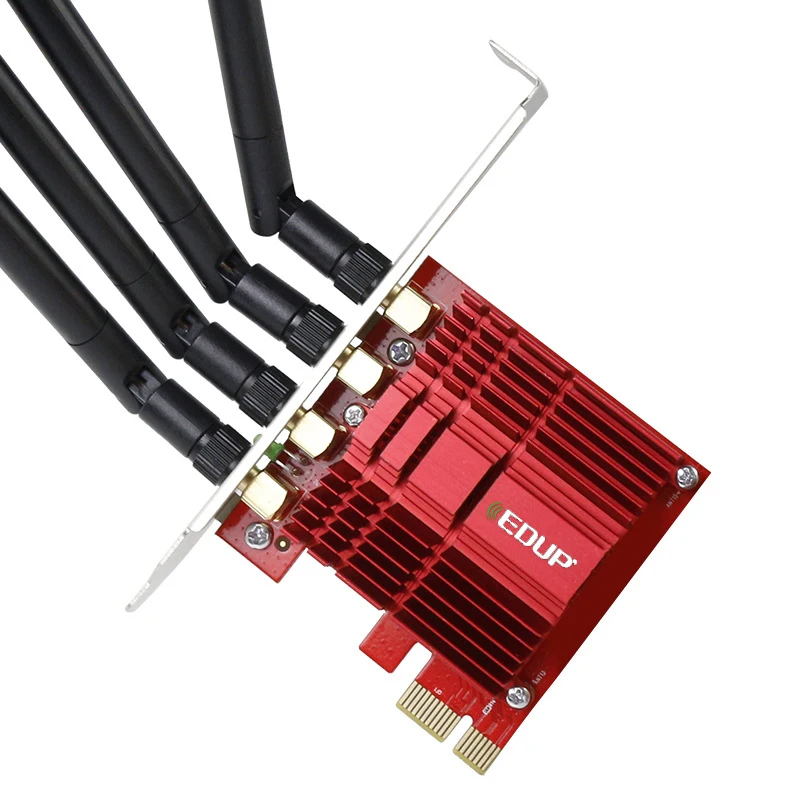 EDUP PCI-E 1900 Мбит/с WiFi карта адаптер 2,4 ГГц/5 ГГц Двухдиапазонная беспроводная сетевая карта с антеннами для настольного ПК