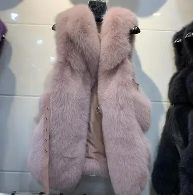 Top 2019 New high quality gorgeous natural fox fur vest for women jacket waistcoat sleeveless winter warm natural fur vests 1