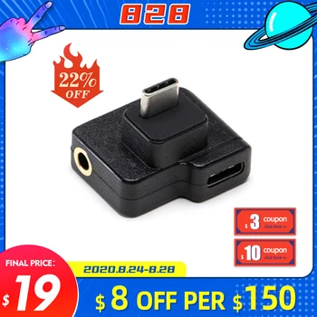 

CYNOVA DJI Osmo Action microphone 3.5mm/USB-C Adapter audio external 3.5mm mic mount for TRS Plug DJI Osmo Action Accessories