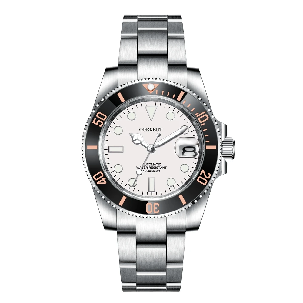NH35 Luxury Corgeut Sapphire Miyota Automatic Wristwatch Mechanical 40mm Mens Watch Ceramic Bezel 10Bar Swim Luminous Male Clock