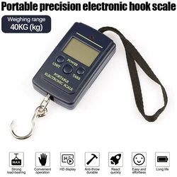 40kg X 10g Mini Digital Scale for Fishing Luggage Travel Weighting Steelyard Portable Electronic Hanging Hook Scale Hand Scales