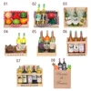 1set Miniature Dollhouse Accessories Simulation Drinks Fruilt Mini Food Toys Mini Wine Bottles Model Set with Box Kitchen Decor 6