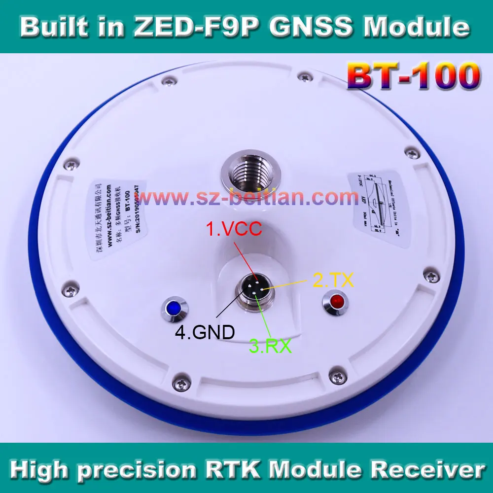 

BEITIAN GPS GLONASS GALILEO BEIDOU High-precision RTK GNSS receiver with the ZED-F9P F9 module BT-100