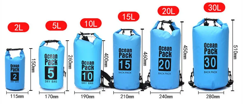 2L 3L 5L Водонепроницаемый сухой мешок водостойкая сумка для хранения плавательных принадлежностей мешок рафтинг Каякинг Кемпинг плавающий