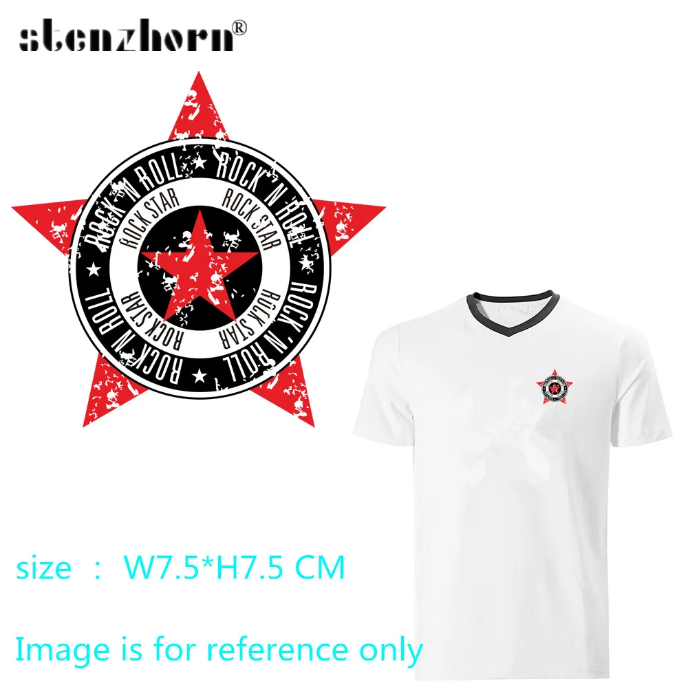 

Rock Star heat transfers Thermo Adhesive Patches for clothes iron on transfers for clothing A Level applications