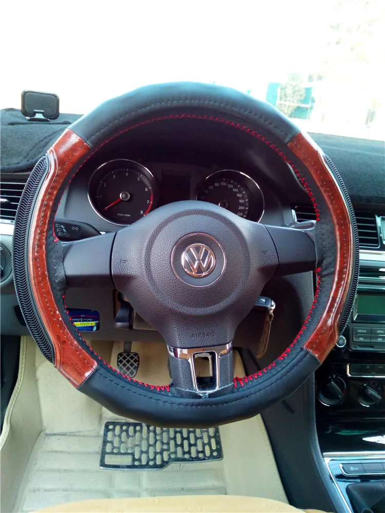 Car Grip Cover Driver Leather Steering Wheel Cover Car Beauty Shop Supplies Car Steering Wheel Cover Genuine Leather
