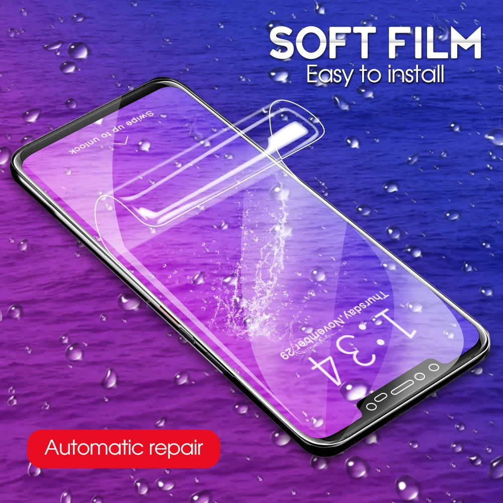 9D полное покрытие мягкая Гидрогелевая пленка для huawei Honor 20 10 Lite 8X 7C 7A Pro V20 20i 10i View HD