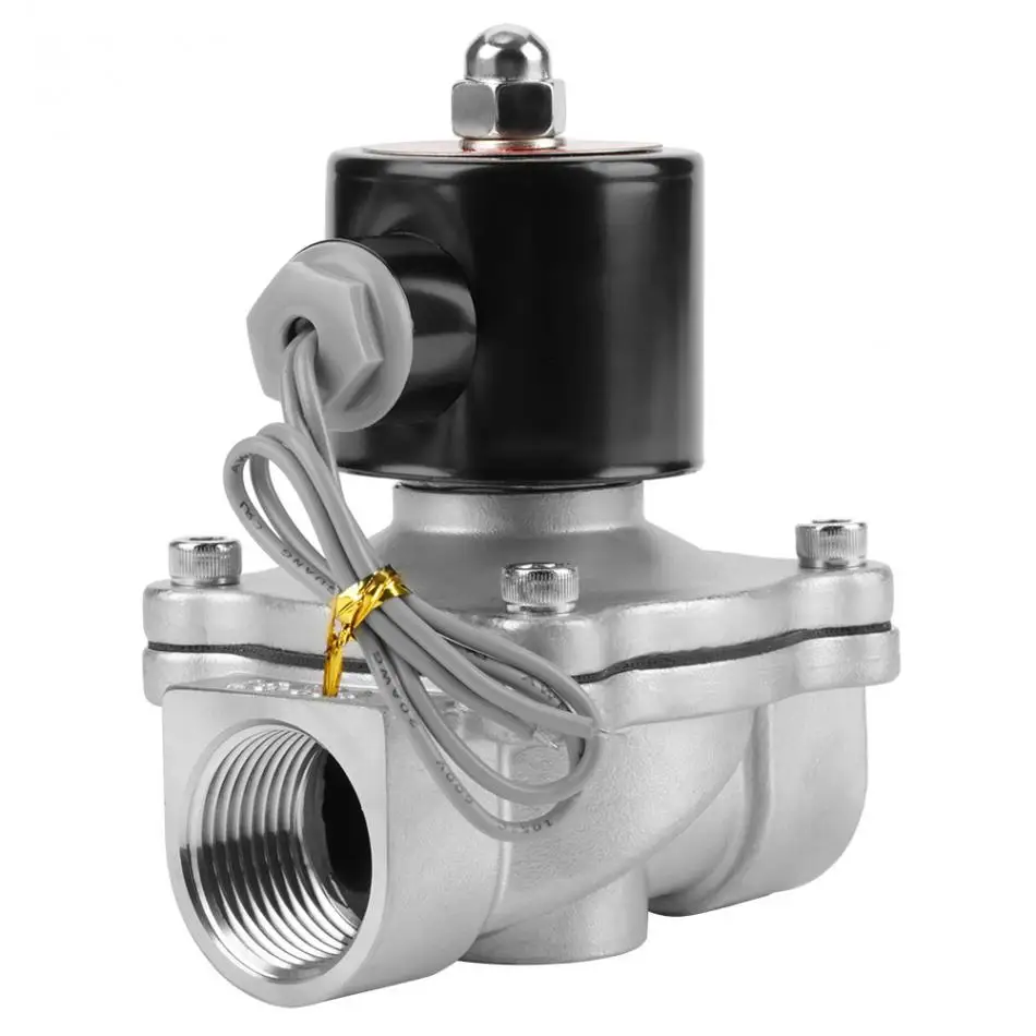 DC 12V G" N/C Электрический электромагнитный клапан из нержавеющей стали 304 нормально закрытый электромагнитный клапан 2 положения 2-ходовой клапан