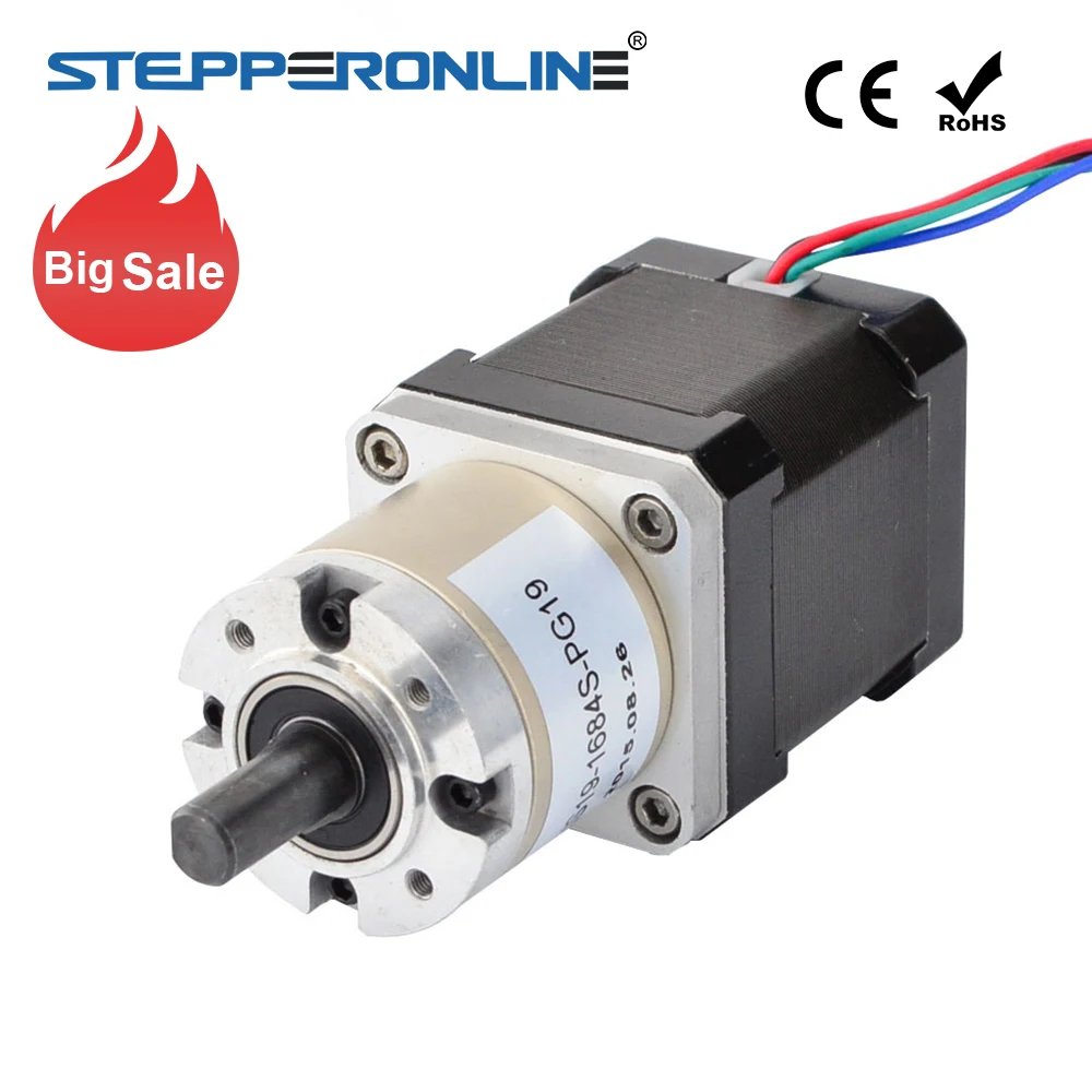 

Nema 17 Stepper Motor w/ 19:1 Planetary Gearbox High Torque 1.68A L=48mm 4-lead CNC 3D Printer