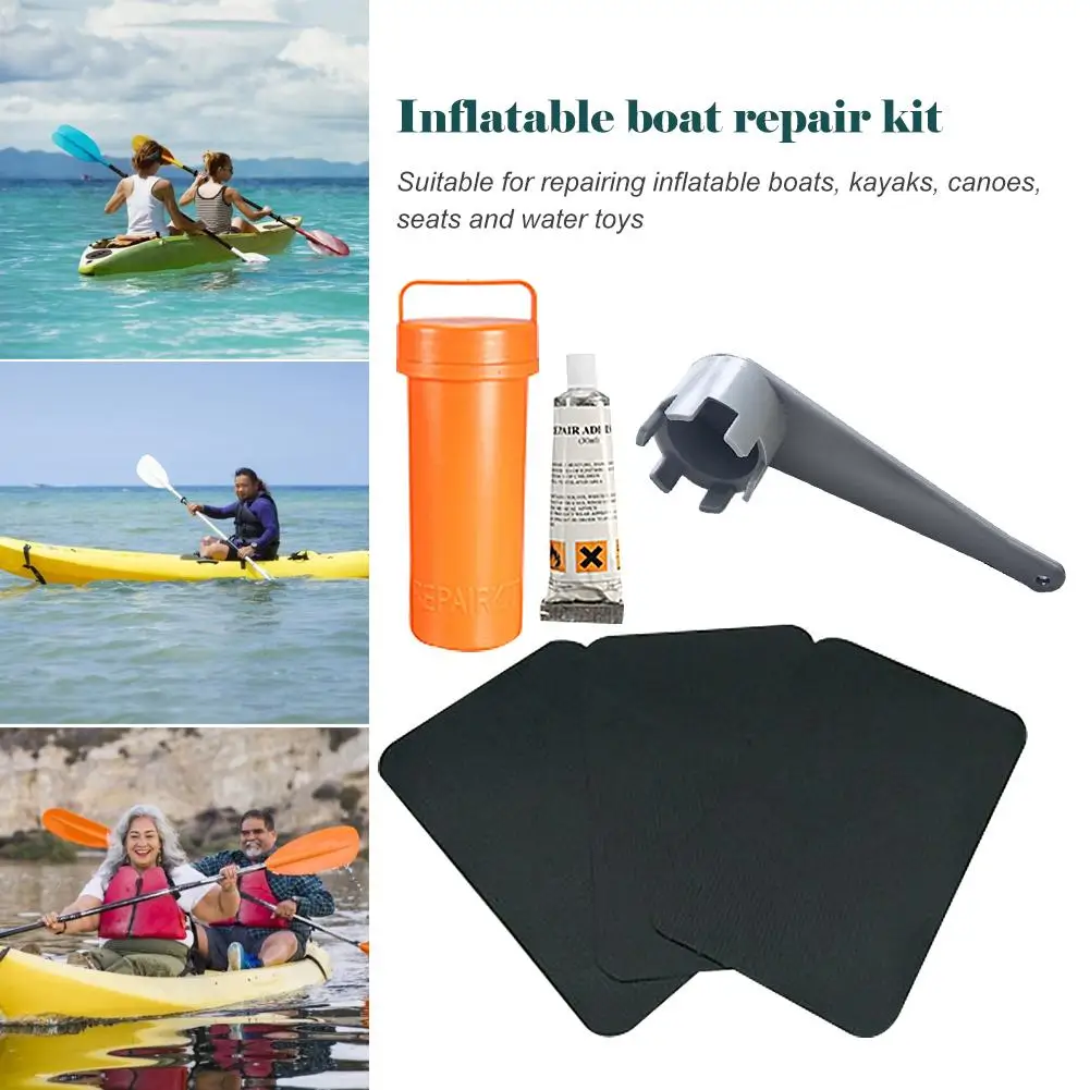 

PVC Repair Glue + Patch Suitable For Swimming Ring Inflatable Mattress Dinghy Repair Inflatable Boat Kayak Repair Glue