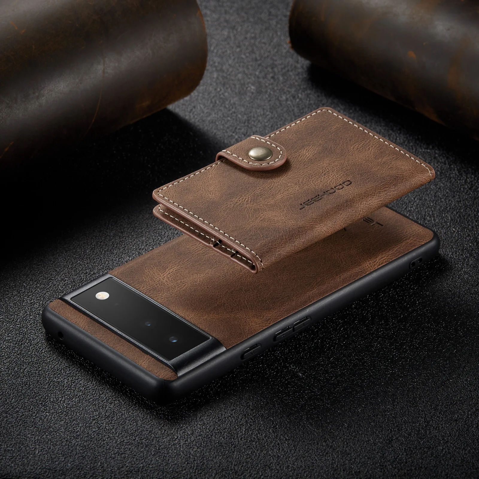Leather Wallet Case For Google Pixel 5 and 6 Series