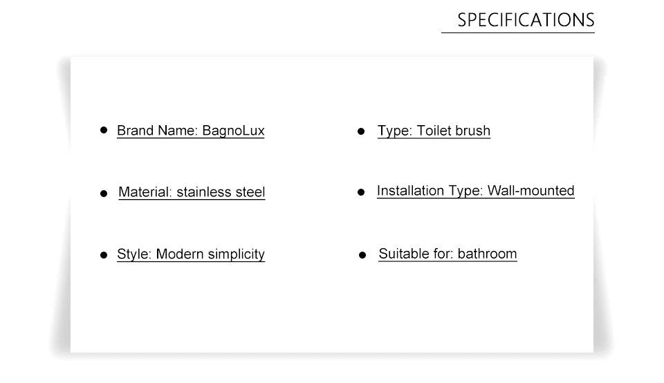 Description Picture 6 of itemNew Toilet Brush Holders Stainless Steel Matt Black Toilet Bowl Brush Clean Ceramic Bathroom WC Accessories