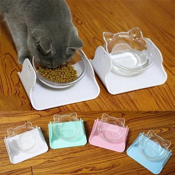 

Adjustable Cat Bowl Pet Feeders Multi-Angles Cat Snacks Bowl With Anti-slide Rubber Foot Mat Cat Bowl