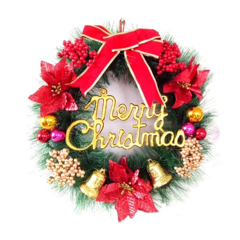 

New Year's Christmas Tree Door Garland Christmas Wreath Pendant Shopping Mall Decoration Advent Wreath Guirnalda Navidad