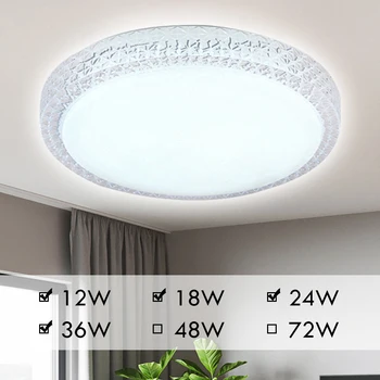 

LED Ceiling Light 12W/18W/24W Flush Mounted Modern and simple design - Acrylic Lampshade with Frame for living room, bedroom