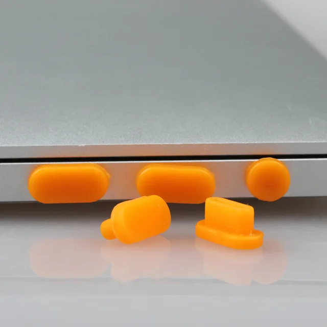Анти-грязь пыль заглушка для розетки для MacBook 12, MacBook Pro 13/15 с Thunderbolt 3 портами ноутбука пыли пробки - Цвет: Orange